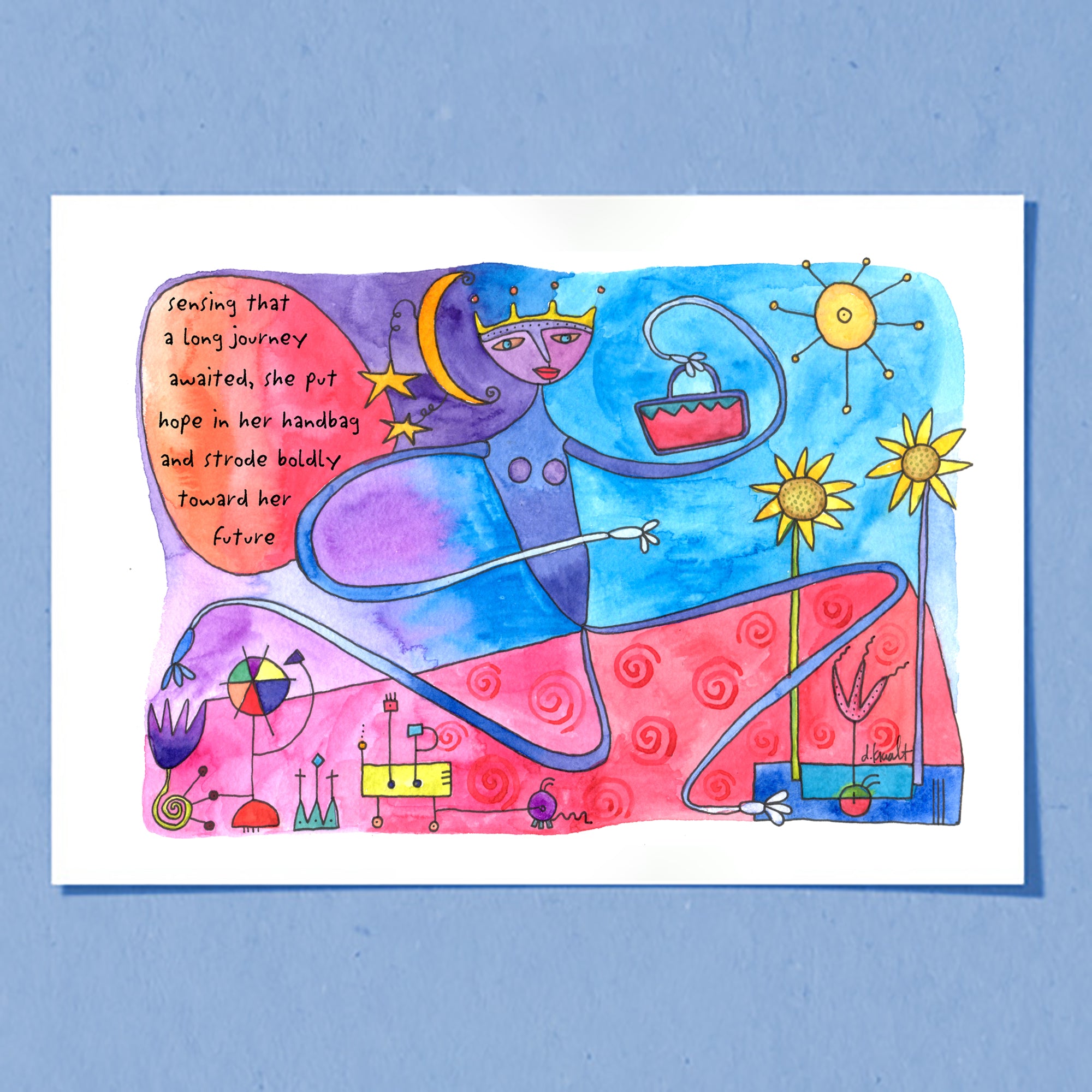 Hope In Her Handbag | Greeting Card