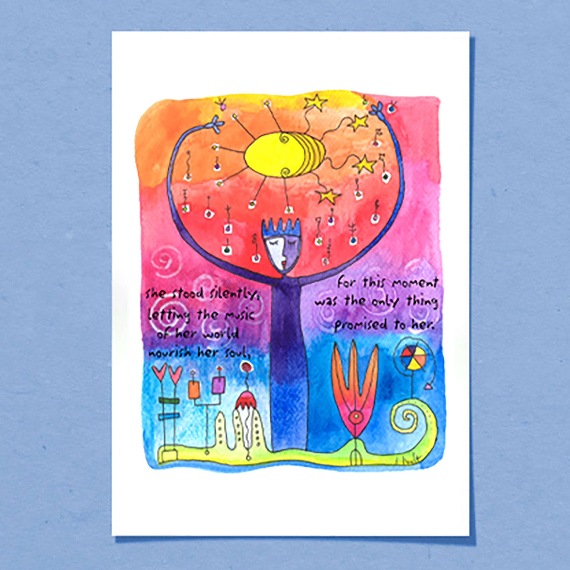 Music Of Her World | Greeting Card